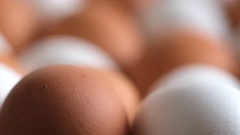 Chicken egg, rotation shot, Chicken fresh raw eggs.Healthy fresh food Stock Footage 172358667