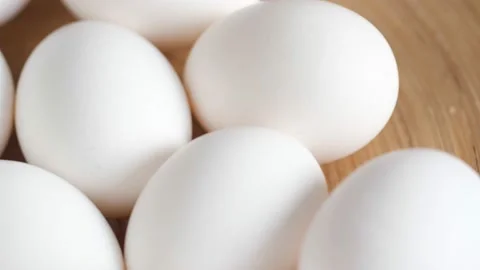 Chicken egg, rotation shot, Chicken fresh raw eggs.Healthy fresh food Stock Footage 172525763