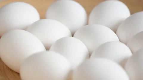 Chicken egg, rotation shot, Chicken fresh raw eggs.Healthy fresh food 스톡 동영상 180775132