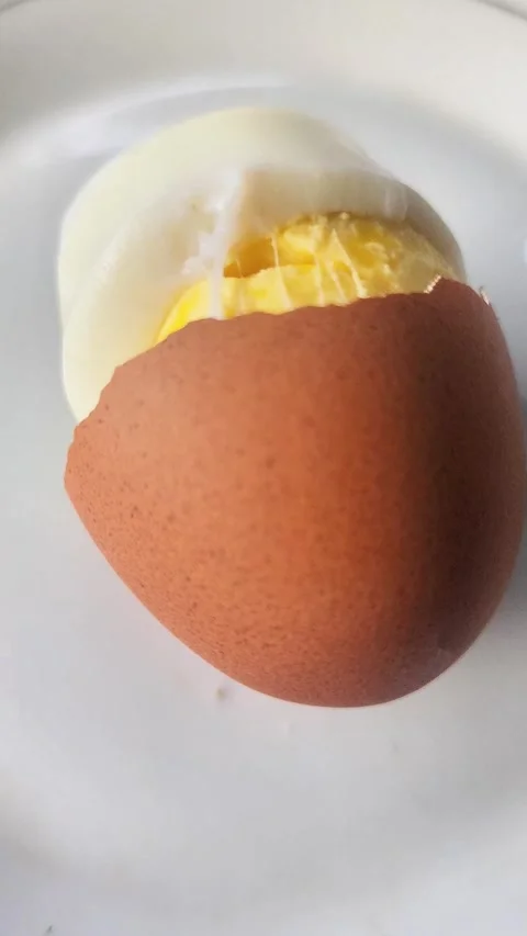 Chicken egg shells that have been peeled Stock Footage 306265045