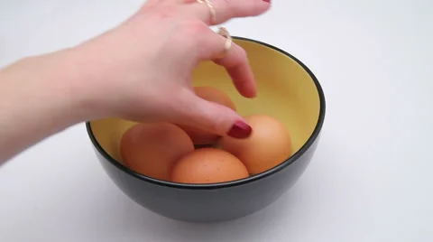 Chicken egg take Stock-Footage 49735925