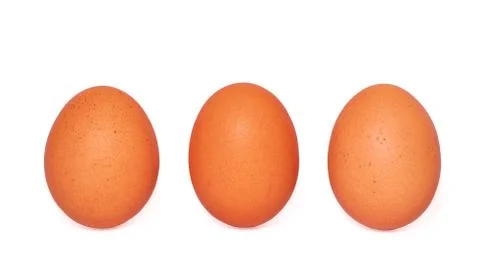 Chicken egg on a white background, Easter. Stock Photos