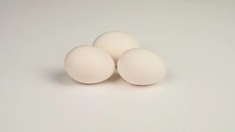 Chicken egg on white background. Not isolate Stock Photos