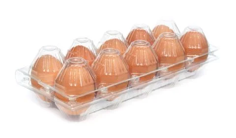 Chicken Eggs in Box Stock Photos