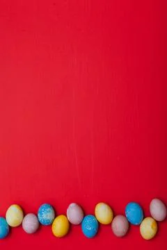 Chicken eggs of different colors feast Christians Easter 写真素材