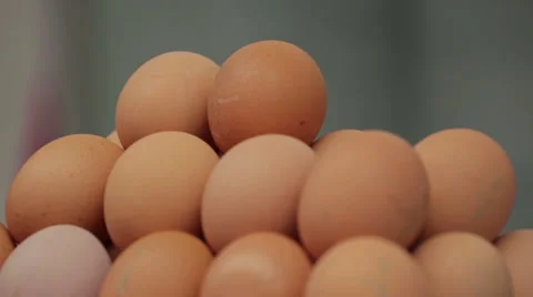 Chicken eggs Stock Footage 47191274