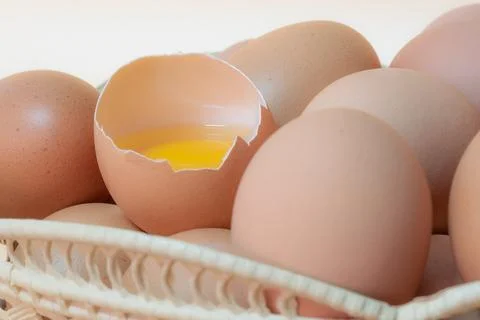 Chicken eggs isolate Stock Photos
