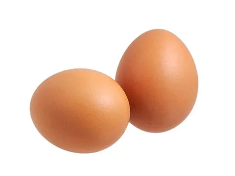 Chicken eggs isolated Stock Photos