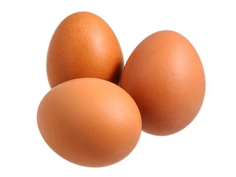 Chicken eggs isolated Stock Photos