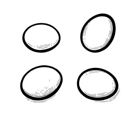 Chicken eggs isolated in white background. Eggs for breakfast or other cooking Ilustração Stock