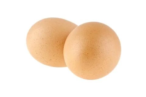 Chicken eggs isolated on a white background Stock Photos