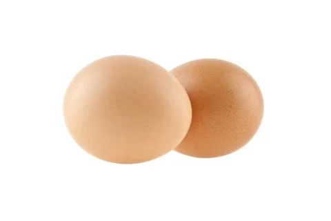 Chicken eggs isolated on a white background Stock Photos