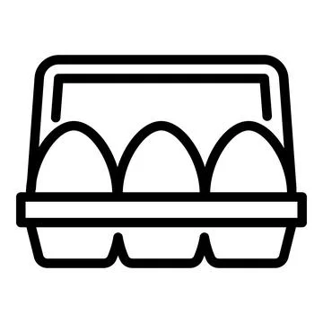 Chicken eggs pack icon, outline style Illustrazione stock