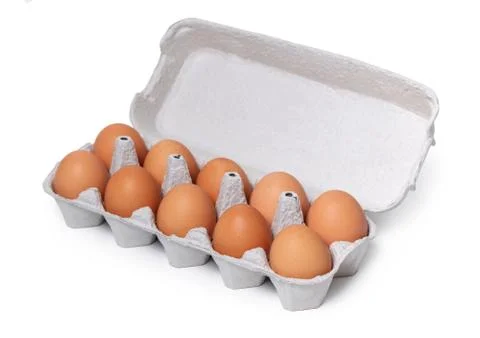 Chicken eggs in the package Stock Photos