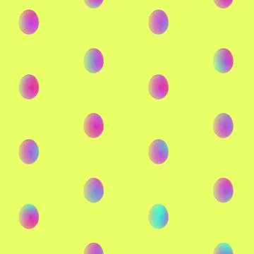 Chicken eggs pattern in vibrant gradient holographic neon colors. Concept art Foto stock