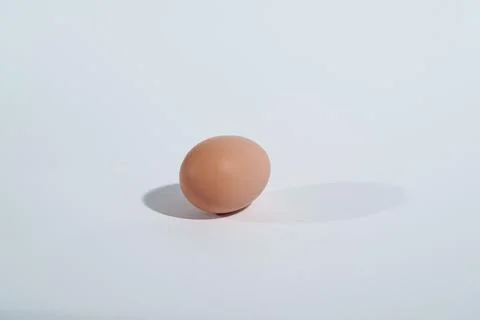 Chicken eggs with smooth shells in various natural 库存照片