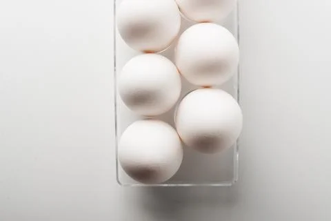 Chicken eggs  on a white background Stock Photos