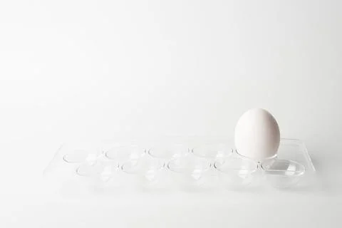Chicken eggs  on a white background Stock Photos