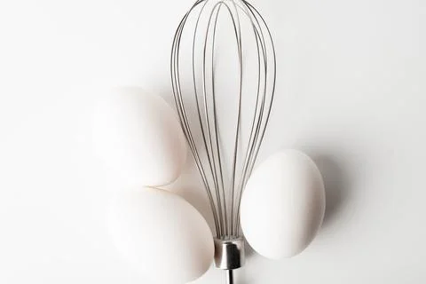 Chicken eggs  on a white background Stock Photos