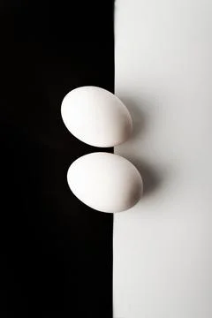 Chicken eggs  on a white background Stock Photos