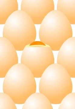 Chicken eggs white. Seamless pattern a background Illustrazione stock