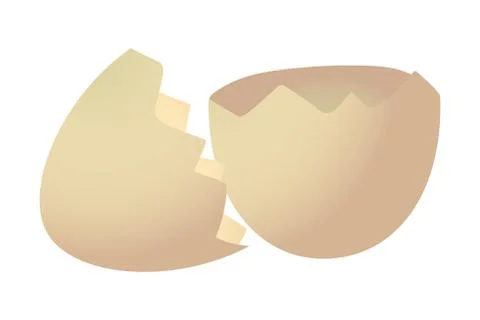 Chicken eggshell cartoon Stock Illustration