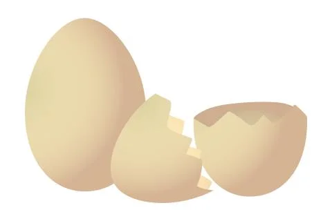 Chicken eggshell cartoon Stock Illustration