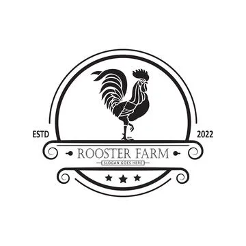 Chicken farm logo Stock Illustration