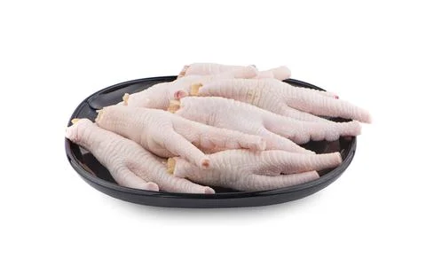 Chicken feets an isolated on white background Stock Photos