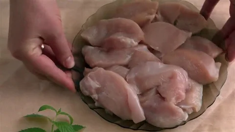 Chicken fillet. Stock Footage 69075403