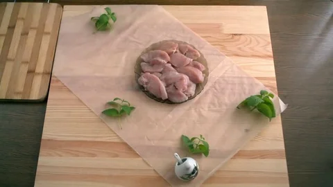 Chicken fillet. Stock Footage 69075405