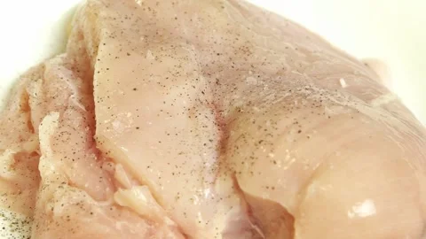 Chicken fillet is fried in a pan. Stock Footage 161114957