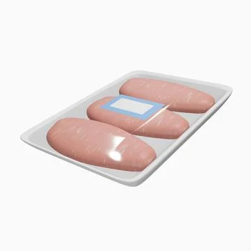 Chicken fillet in a package Stock Illustration