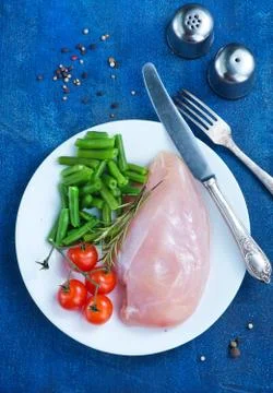 Chicken fillet with vegetables Stock Photos