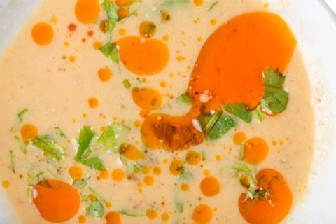 Chicken fillets with walnut sauce. Stock Photos