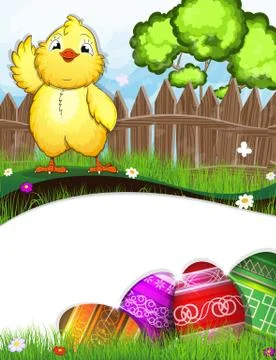 Chicken flaps its wing 스톡 일러스트