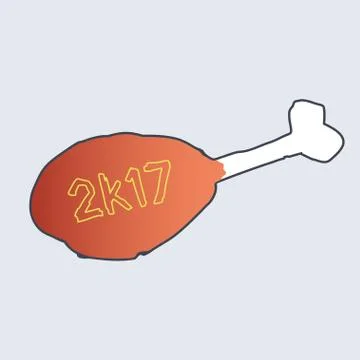 Chicken foot 2017 Stock Illustration