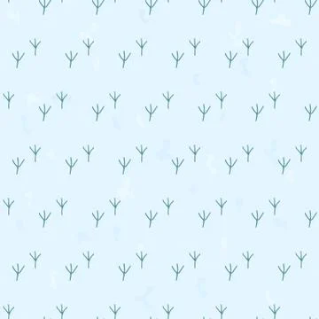 Chicken foot prints vector. Seamless pattern background. Stock Illustration