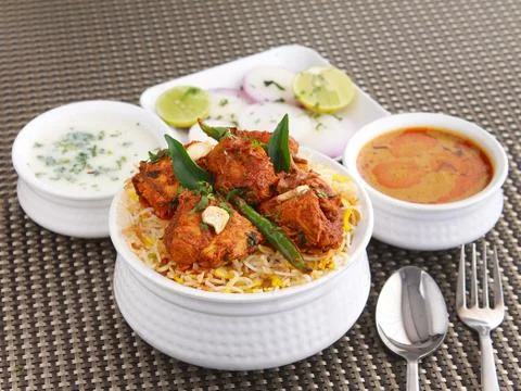 Chicken fried biryani Stock Photos