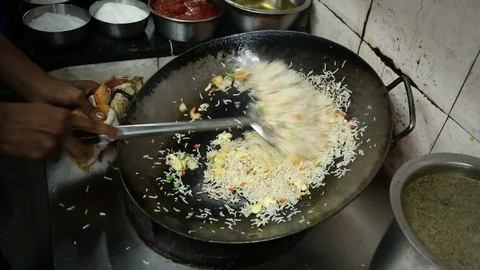 Chicken Fried Rice Stock Footage 74177172