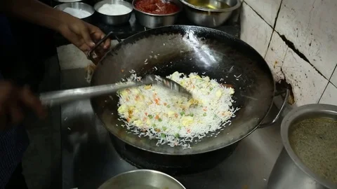 Chicken Fried Rice Stock Footage 74177202