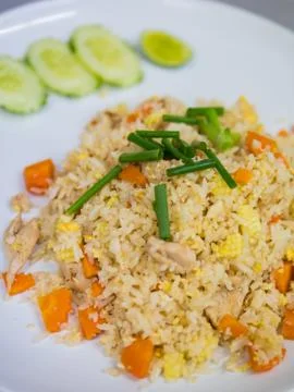 Chicken fried rice Stock Photos