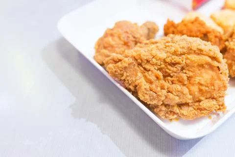 Chicken fried in soft light Stock Photos
