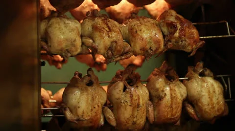 Chicken gas roaster 스톡 동영상 23544632