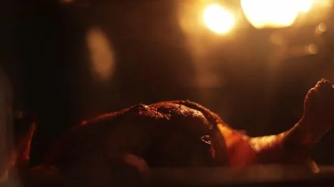 Chicken getting cooked 1 Video stock 309145759