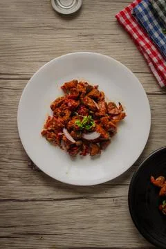 Chicken Gizzard platter Stock Photos