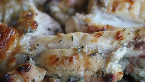 Chicken grill close up Video stock 11204563