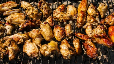 Chicken On The Grill Stock Footage 26305117