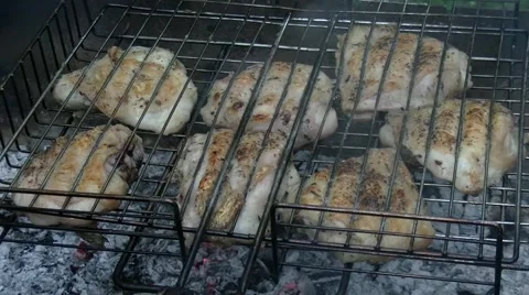 Chicken on the grill 動画素材 52201276