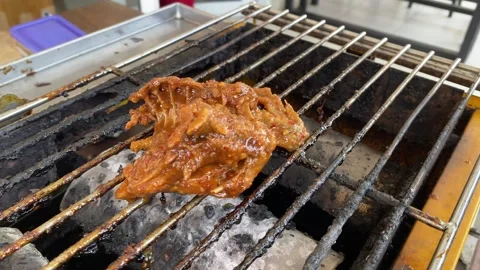 Chicken on grill Stock Footage 320923175